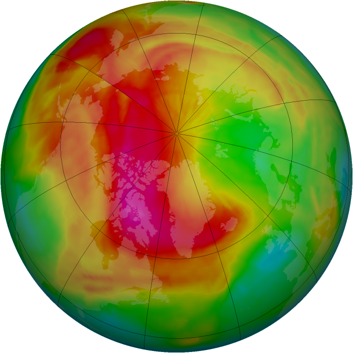 Arctic ozone map for 27 March 2015